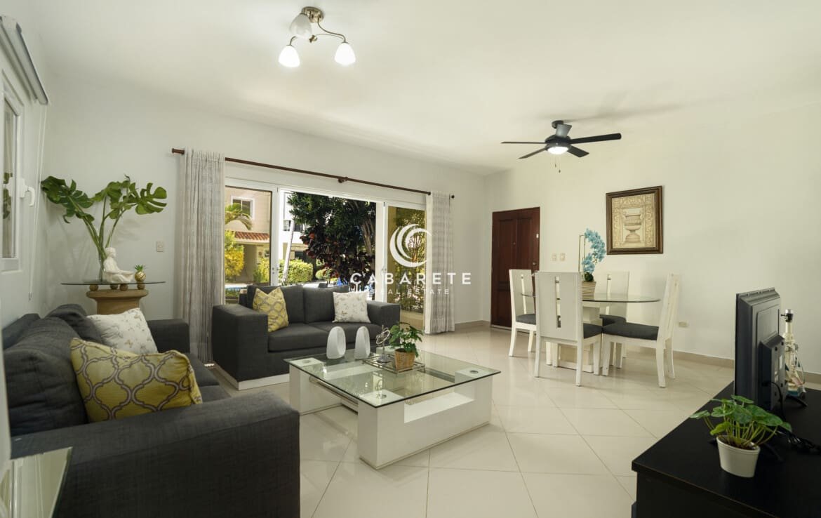 Open living space in Garden Condo Pro Cab Cabarete