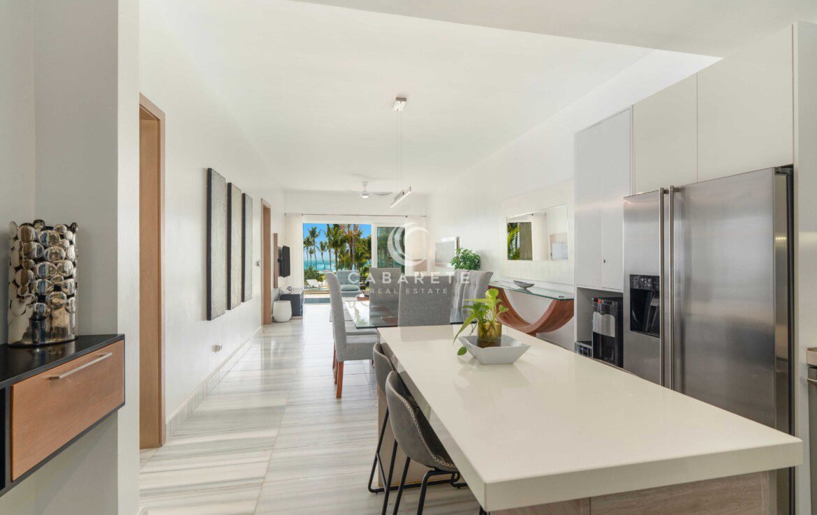 Beachfront condo for sale in Cabarete Kite Beach ocean view terrace direct beach access3