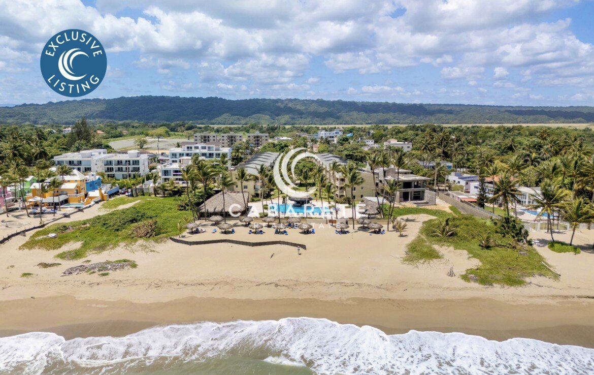 cabarete beachfront condo tropical garden view