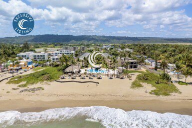 cabarete beachfront condo tropical garden view