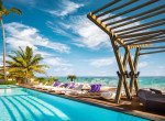 Infinity swimming pool at luxury beachfront community in Cabarete