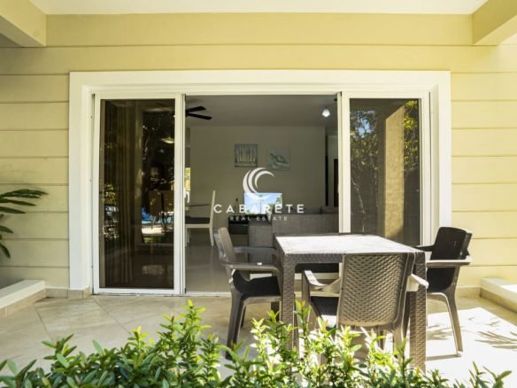 Ground floor garden condo terrace in Pro Cab Cabarete 1170x738