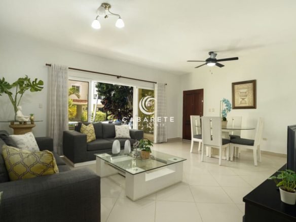 Open living space in Garden Condo Pro Cab Cabarete 1170x738