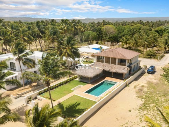 Private pool and landscaped garden at contemporary Cabarete villa