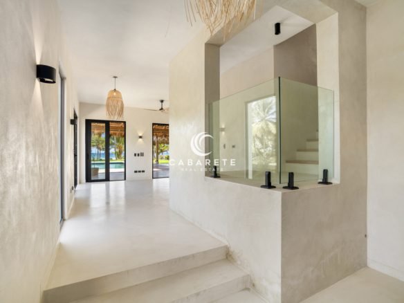 Contemporary open living area in luxury Cabarete villa