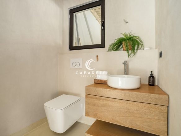 Modern guest bathroom in contemporary Cabarete villa