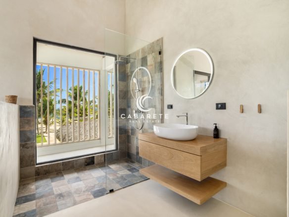 Upstairs guest bedroom in luxury ocean view villa