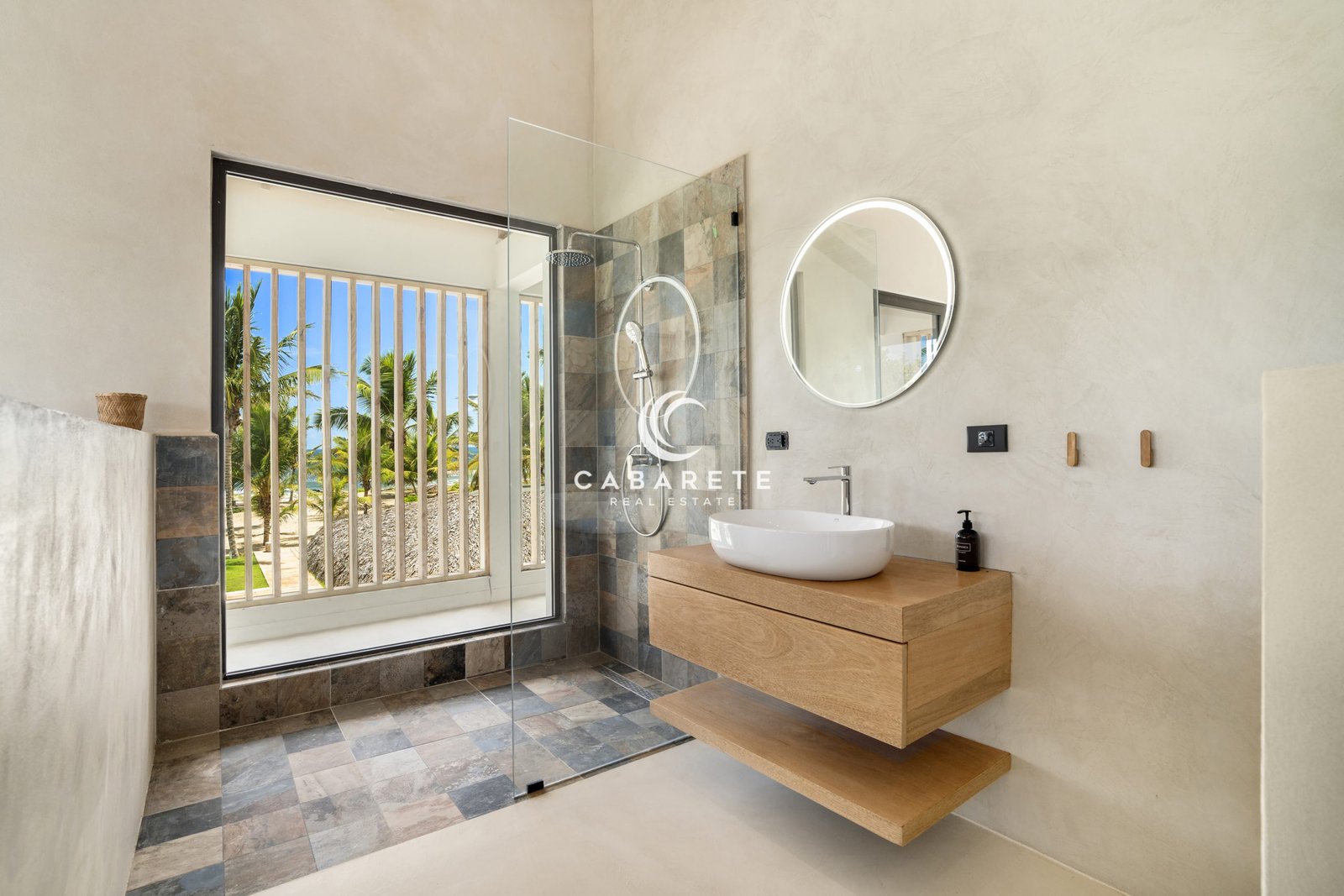 Upstairs guest bedroom in luxury ocean view villa