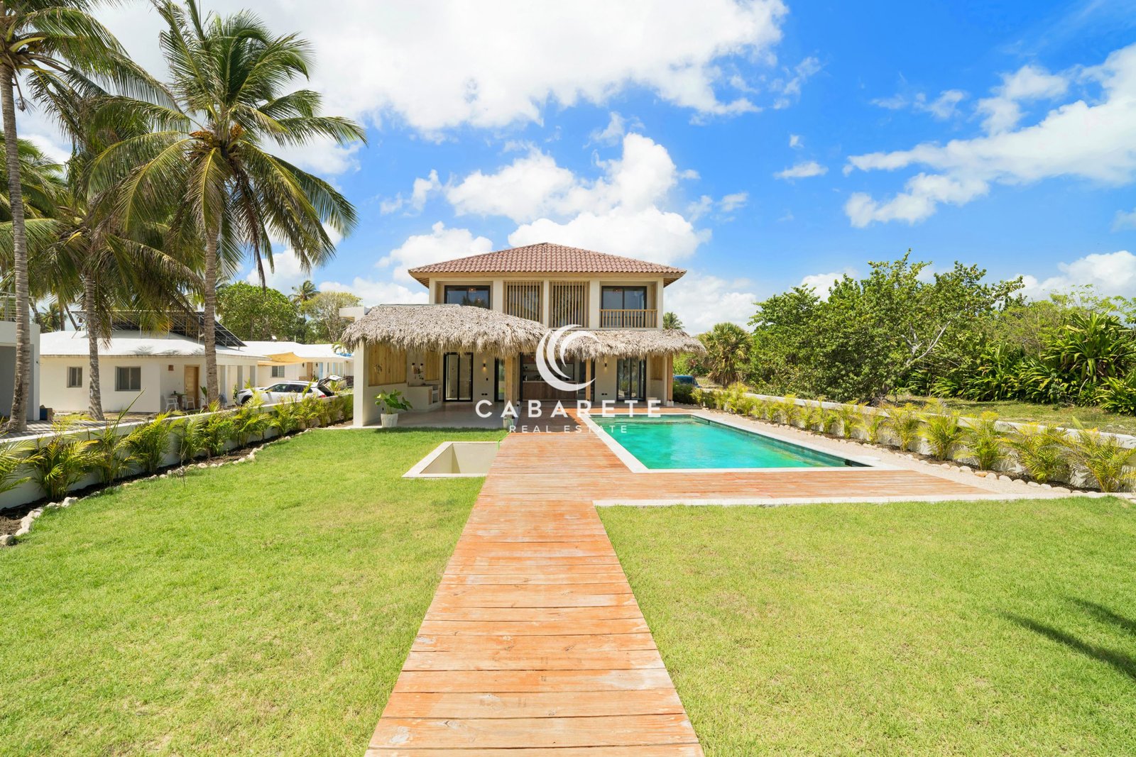 Beachfront tropical luxury villa in Cabarete gated community