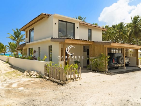 Covered two-car parking at contemporary Cabarete villa