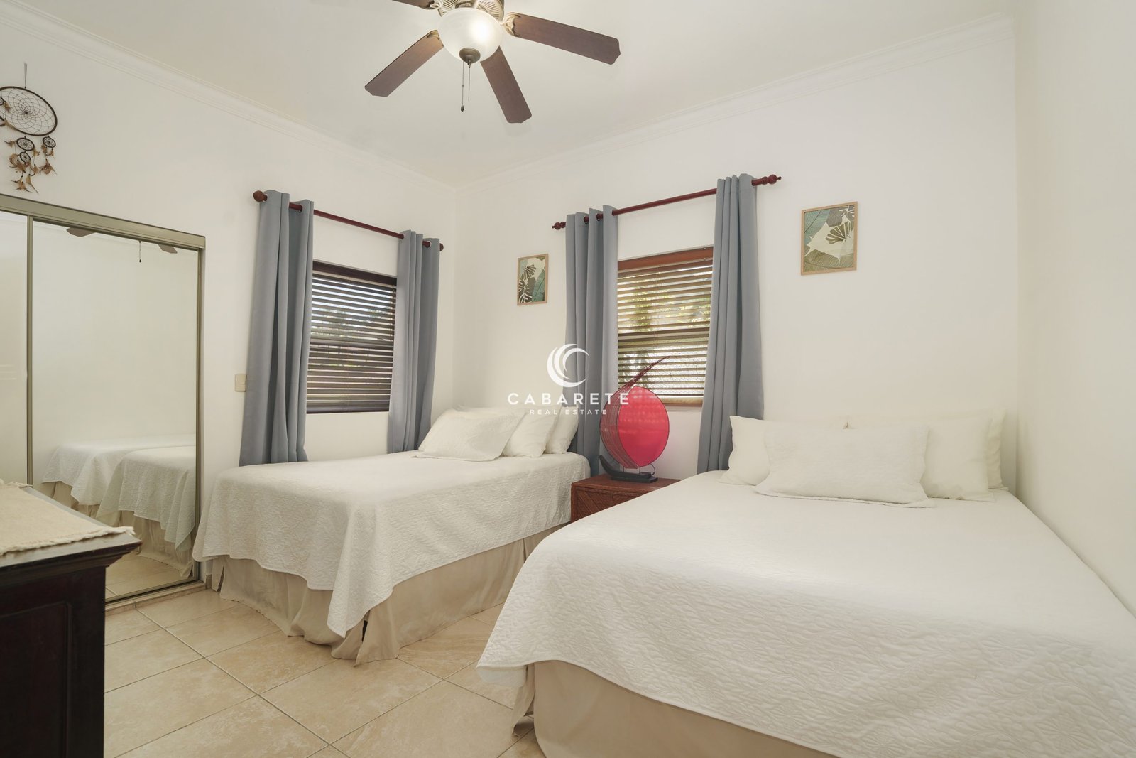 Furnished guest bedroom in Ocean Dream 2-bedroom condo