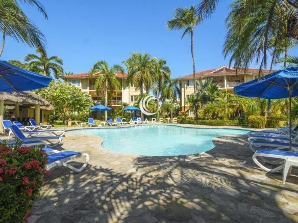 Ocean Dream swimming pool surrounded by tropical gardens in Cabarete