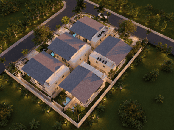 Small community of contemporary loft villas near Kite Beach
