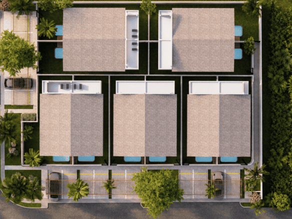 Small community of contemporary loft villas near Kite Beach