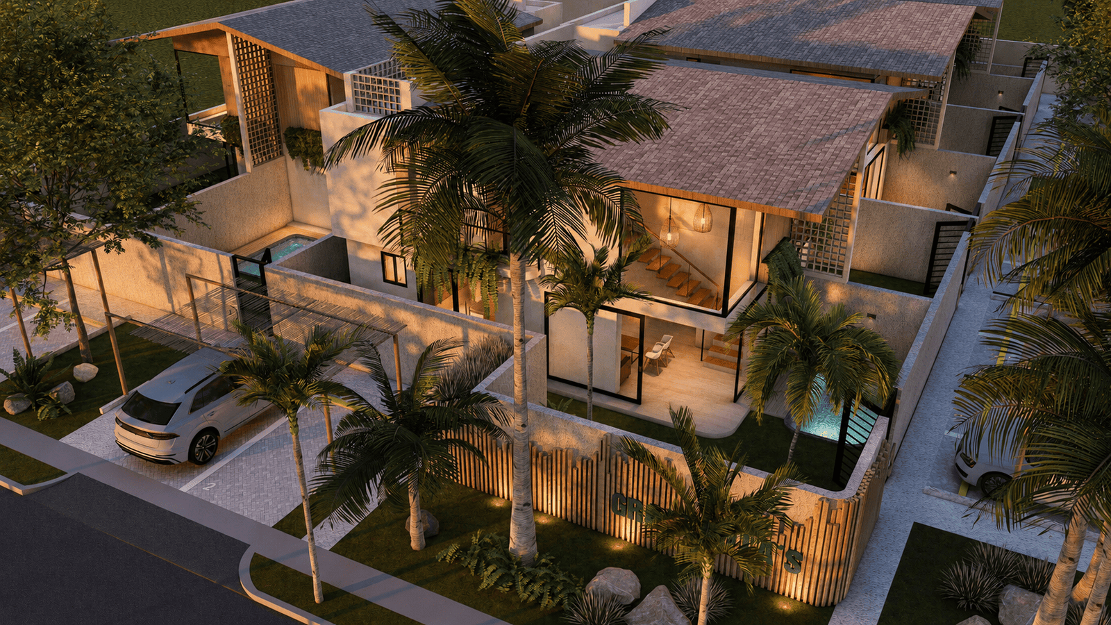 Double-height living area in contemporary Cabarete loft villa